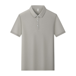 Polo en coton uni à manches courtes bleu foncé pour uniforme de travail et usage quotidien - Product Image 4