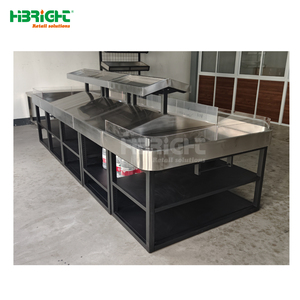 high-capacity modern versatile bread storage display rack with wooden wheels - Product Image 4