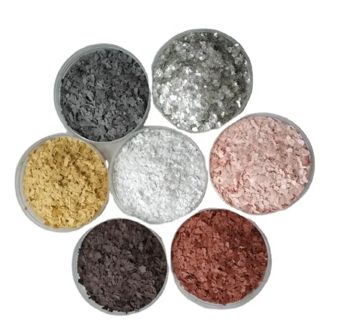 Glimmer Epoxy Boden Flocken Chips natürliche echte Stein farbe Sandstein Flocke