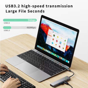 Station d'accueil USB 3.0 multifonctionnelle 8-en-1 4K 30Hz avec port HDMI, TF/SD, PD100W, adaptateur USB/C Type 3.0, hub USB C pour ordinateur portable - Product Image 5