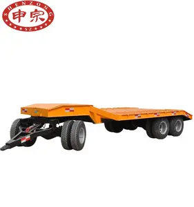 Low boy/basso flat bed trailer per crane/escavatore/trattore rimorchio trasporto con scala & post opzionale