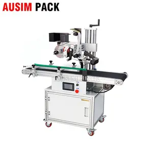 0.6M Rotulagem Table Top Semi Square Card Full Automatic Multi-função Flat Sticker Labeling Machine Labels for Bottles 0.2mm