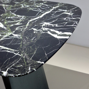 Ensemble table à manger en marbre noir <span class=keywords><strong>rose</strong></span> de style minimaliste pour salle à manger d'hôtel et de restaurant à l'italienne - Product Image 3