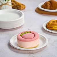 Bandeja Ecológica Desechable de Fibra de Caña de Azúcar, Biodegradable, Compostable, Resistente a la Grasa, Apta para Alimentos, para Envasado de Snacks
