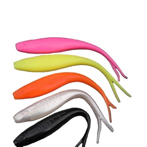 Paquete de 5 Señuelos de Pesca Flotantes de Dos Colores de 14 cm y 10 g, Señuelo de TPR con Cola Bifurcada y Silenciador, <span class=keywords><strong>para</strong></span> Pescar Pargo, <span class=keywords><strong>Trucha</strong></span>, Lucio en Ríos y Lagos - Product Image 1