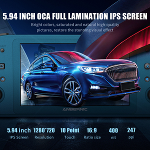 Anbernic win600 màu xanh cầm tay Retro giao diện điều khiển <span class=keywords><strong>mini</strong></span> <span class=keywords><strong>PC</strong></span> chơi Game Win10 5.94 "di động xách tay trò chơi máy nghe nhạc - Product Image 3