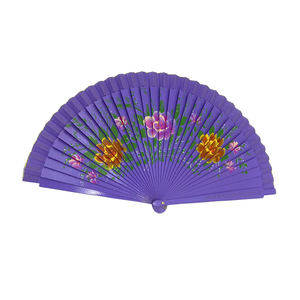 Abanico Español de Madera Pintado a Mano para Boda Abanico de Dama - Product Image 1