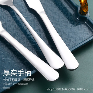 Stainless Steel Western Cutlery <b>Set</b> <b>Knife</b> <b>Fork</b> <b>Spoon</b> Solid Color Catering Flatware 1-20 Pcs - Product Image 5