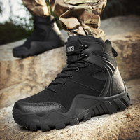 Bottes tactiques légères et imperméables pour hommes-Bottes du désert respirantes pour la marche libre avec semelle intérieure en cuir EVA résistante à l'usure