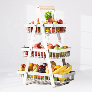 Articles ménagers 3 niveaux corbeille <span class=keywords><strong>à</strong></span> <span class=keywords><strong>fruits</strong></span> comptoir support de bureau <span class=keywords><strong>Fruits</strong></span> légumes pain collations cuisine organisateur stockage - Product Image 1