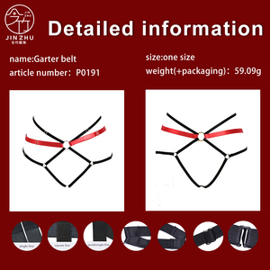 JINZHU Nouvelle Collection : <span class=keywords><strong>Porte</strong></span>-jarretelles sexy avec sangles élastiques noires <span class=keywords><strong>pour</strong></span> un effet sculptant et un bondage séduisant. - Product Image 3