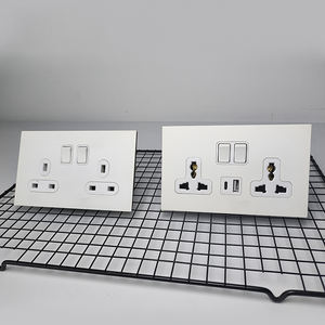 Langyeao สวิตช์สลับผนัง2Way แก๊งค์1/<span class=keywords><strong>2</strong></span>/3/4, แผงสแตนเลสสีขาวฝรั่งเศสสหราชอาณาจักรที่ชาร์จ16A USB สหราชอาณาจักรซ็อกเก็ต13A คู่สหราชอาณาจักร - Product Image 5