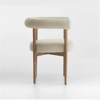 Haute qualité nordique en bois massif tissu fauteuil moderne Simple salle à manger meubles chaises de cuisine en bois