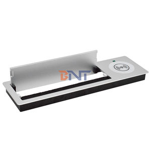 Boente Customized Table Hole <strong>Cover</strong> Black Brush Wire Under Desk <strong>Cable</strong> <strong>Entry</strong> Grommet Box Management Tray - Product Image 5