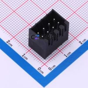 JL15EDGRHB-35008B01 Plug-in Terminal Block Bent Lead Through Hole,P=3.5mm Board-to-Board / Socket - Closed 2x4P 3.5mm Black - Product Image 1