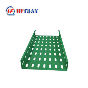 Bandeja de Cables Ventilada Perforada de Acero Galvanizado en Caliente Resistente a la Corrosión 100x100mm con Recubrimiento en Polvo para Uso en Construcción - Product Image 1