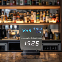 Grosir Jam Meja Digital Praktis Jam Alarm Kayu Tampilan LED Besar