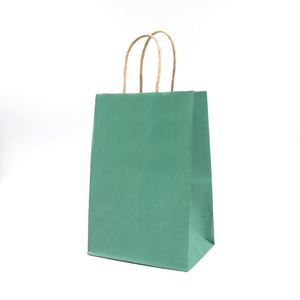 Custom Printing Gift Shopping Teal Kraft Paper Bag for Kids - Product Image 3
