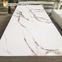 Panneau Mural Intérieur Décoratif Flexible en PVC Effet Marbre, Revêtement UV