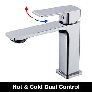 SANIPRO Moden, diseño Simple, mezclador de agua fría y caliente montado en cubierta, grifo de lavabo, grifos de baño de latón - Product Image 5