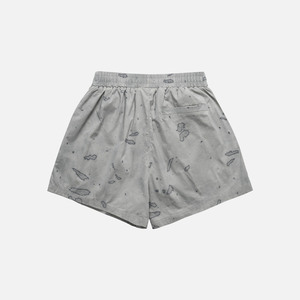 Shorts décontractés à jambes larges, motif noir, tissu en mélange de lyocell, doux et confortable, vente en gros - Product Image 3