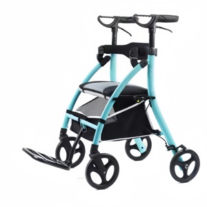 MUNIU <span class=keywords><strong>POWER</strong></span> MN101 Leichter Aluminium-Klapp-Rollator mit Sitz für Senioren und Ältere Menschen - Product Image 6