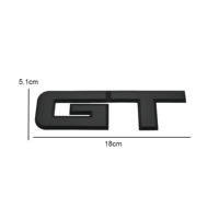 Autocollant de voiture en métal chromé 3D GT, emblème, badge de coffre arrière, décalcomanies pour Ford F150 Mustang Shelby GT500 GT350, style logo GT