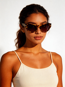 Women's Cat Eye Sunglasses Full Rim Tortoise Frame UV400 Protection Sun Protection Fashion Style Adult,Color Optional,CE,OEM - Product Image 1