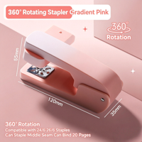 360 °   Agrafeuse rotative, agrafeuse de bureau haute performance pour usage professionnel et domestique, agrafeuse pour brochures à agrafage central, cadeau de papeterie