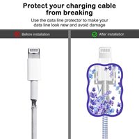 Paquete 4 en 1 de Protectores de Cable USB Transparentes con Diseño Personalizado para iPhone