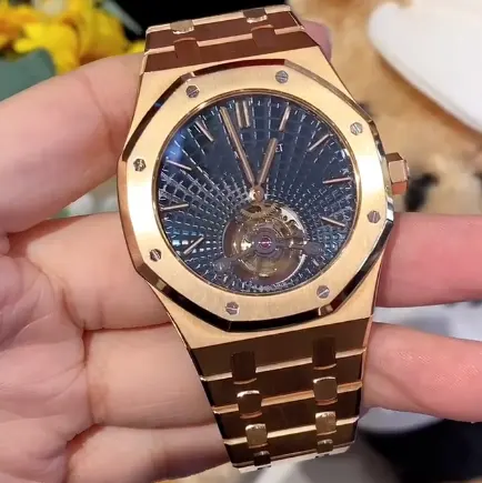 SSS jam tangan mekanis berongga dial besar, arloji Fashion mewah untuk pria