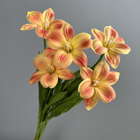 Nieuw design enkelvoudige steel PU kunstmatige open tulpen bloem met bladeren voor thuis- en bruiloftdecoraties