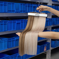 Nouvel Arrivage Extensions de Cheveux Professionnelles GeniusWeft, Couleur Balayage, Cheveux Vierges avec Cuticules Intactes, Aspect Naturel Volumineux