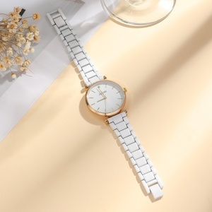 Fashionable Women's Quartz <b>Watch</b>, Ceramic <b>Watch</b> for Women, <b>Black</b> and White, Student Trendy Ladies' Bracelet <b>Watch</b> - Product Image 4