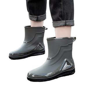 Botas de Agua de PVC Ligeras para Adultos, Botas de Invierno Wellington hasta la Rodilla, Suela de Goma para Lavado de Autos, Impermeables, Venta al Por Mayor - Product Image 1