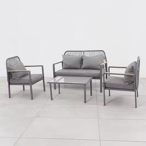 <span class=keywords><strong>Set</strong></span> Divano <span class=keywords><strong>da</strong></span> Esterno in Rattan 4 Pezzi con Cuscini Impermeabili per Tutte le Stagioni - Product Image 4