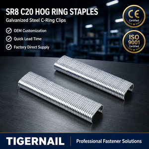 Agrafes robustes de qualité industrielle SR8 C20 <span class=keywords><strong>pour</strong></span> sièges de voiture, matelas, gabions et clips de fermeture de treillis métallique - Product Image 1
