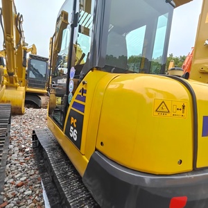Mini-excavatrice sur chenilles Komatsu PC56 d'occasion, 5 TONNES, avec pompe et moteur, moteur d'origine japonais, bon état, prix compétitif - Product Image 5