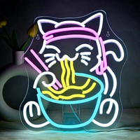 Enseigne néon LED sur le thème de la cuisine asiatique, motifs Ramen, Pho, Sushi pour bar à nouilles japonais, restaurant de cuisine asiatique, vitrine de magasin