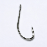 LOVITA 500 PCS Hameçons simples en vrac, emballés en tube, à longue tige, à pointe décalée, à ardillon, pour la pêche à la carpe, au carassin et en pêche en mer depuis un bateau
