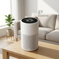 Penjernih Udara Portabel Elektrik dengan Filter HEPA dan Aromaterapi untuk Rumah, Kantor, dan Ruangan Lainnya, Dilengkapi Filter 3-in-1