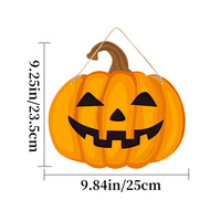Plaque de porte imitation bois Halloween, décoration d'ambiance d'horreur pour maison hantée, sorcière, fantôme, citrouille, vente en gros