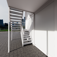 Maison préfabriquée de 3 étages de 20 pieds Maison conteneur légère en acier Maisons modulaires modernes de 40 pieds Maison conteneur minuscule préfabriquée