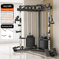 Station multifonctionnelle de haute qualité pour squats, avec cage de musculation, machine Smith en acier et pile de poids, pour usage domestique
