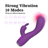 Masseur relaxant sexuel amélioré, vibrateur Rabbit avec 10 vibrations, étanche IPX7, pour le vagin, le point G, jouet sexuel pour adultes pour femmes
