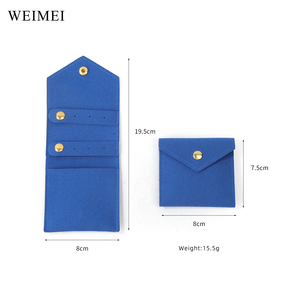 WEIMEI Professional Custom Jewelry Roll <b>Bag</b> High Class Purple Ear <b>Stud</b> Pendant Necklace Jewelry Box Envelope <b>Bag</b> - Product Image 6