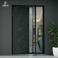 Portes d'entrée pivotantes antivol en aluminium de luxe, tailles personnalisées, style moderne pour villa et appartement, porte de sécurité