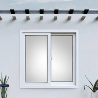 Fenêtre moderne à double vitrage coulissante horizontale en PVC sur mesure, résistante au vent, pour l'extérieur de villa, appartement, salon