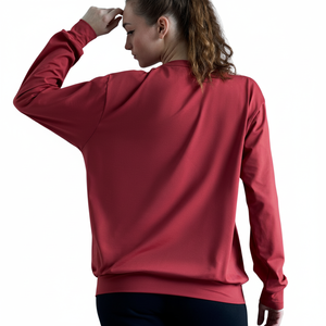 เสื้อสเวตเตอร์แบบเย็บปักสำหรับผู้หญิงเสื้อสวมหัวคอกลมลำลองแขนยาวพิมพ์ลายผ้าฝ้าย - Product Image 1