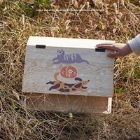 Ataúd para Cremación de Mascotas, Perros y Gatos, Caja Conmemorativa con Tapa Abatible